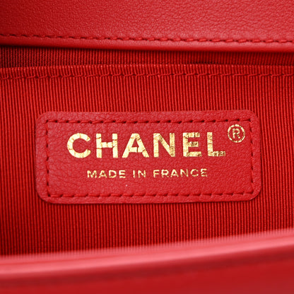Chanel Calfskin Quilted Medium Boy Flap Red 6 of 9