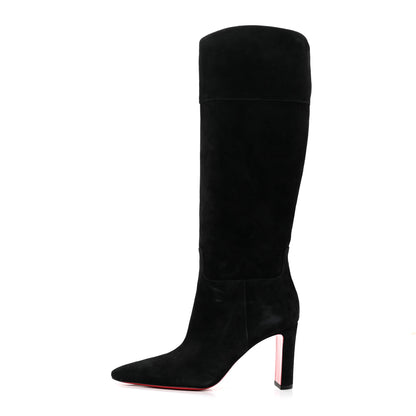 Christian Louboutin Veau Velours Suprabotta 85 Knee Boots 37 Black 1 of 7