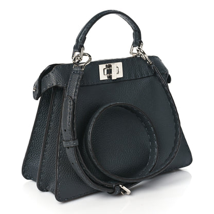 Fendi Cuoio Romano Selleria Chamois Small Peekaboo I SEE U Satchel Asfalto Camelia 2 of 8