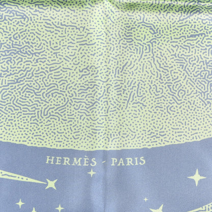 Hermes Silk Double Face Clair De Lune Scarf 90 Vieux Rose Jaune 3 of 5