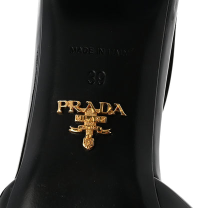 Prada Vernice Triangle Round Toe 35mm Pumps 39 Black 7 of 8