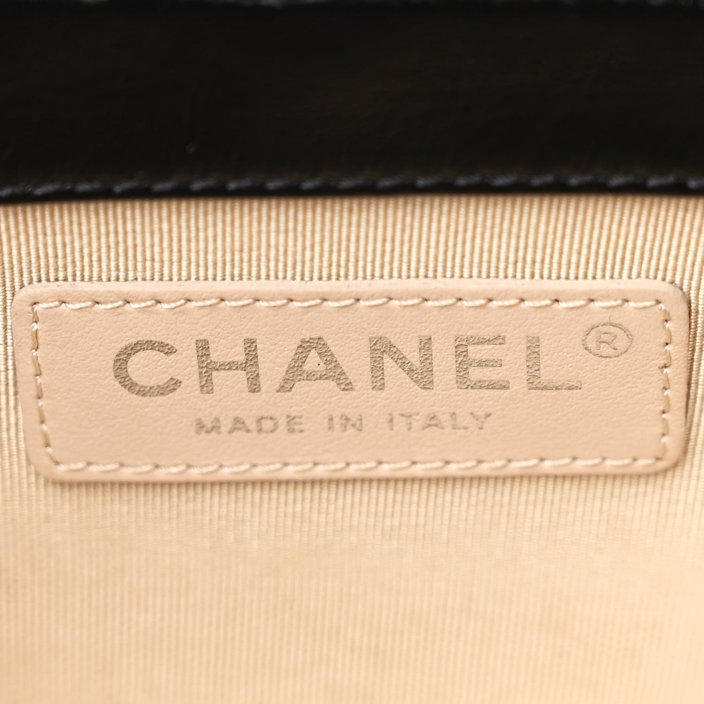 Calfskin Raffia Small Vanity Case Bag Black Beige