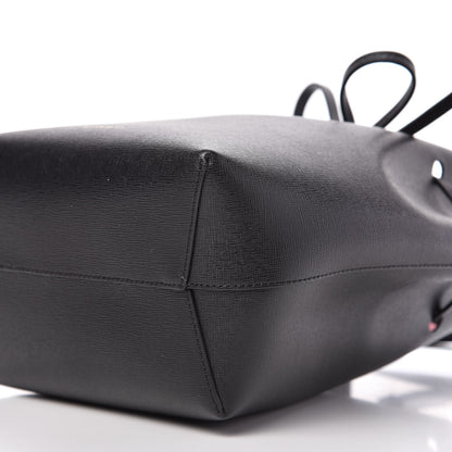 Mansur Gavriel Saffiano Bucket Bag Black Flamma 7 of 8