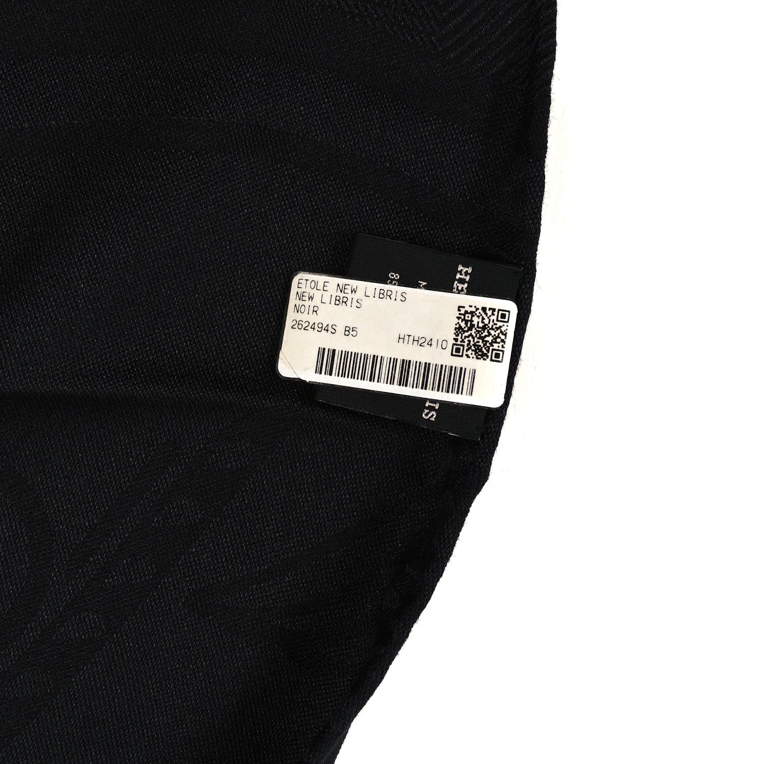 Hermes Cashmere Silk New Libris Stole Black 3 of 3