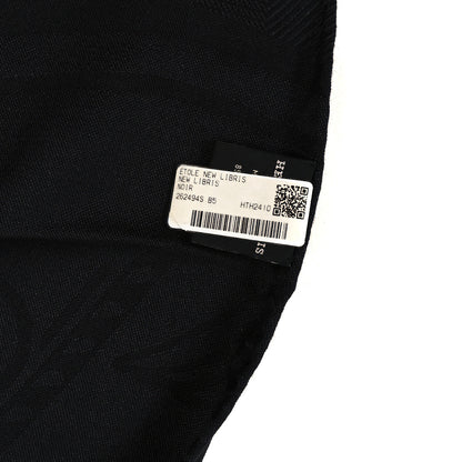 Hermes Cashmere Silk New Libris Stole Black 3 of 3