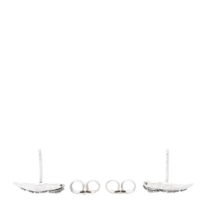 John Hardy Sterling Silver Diamond Lahar Wing Stud Earrings 3 of 4