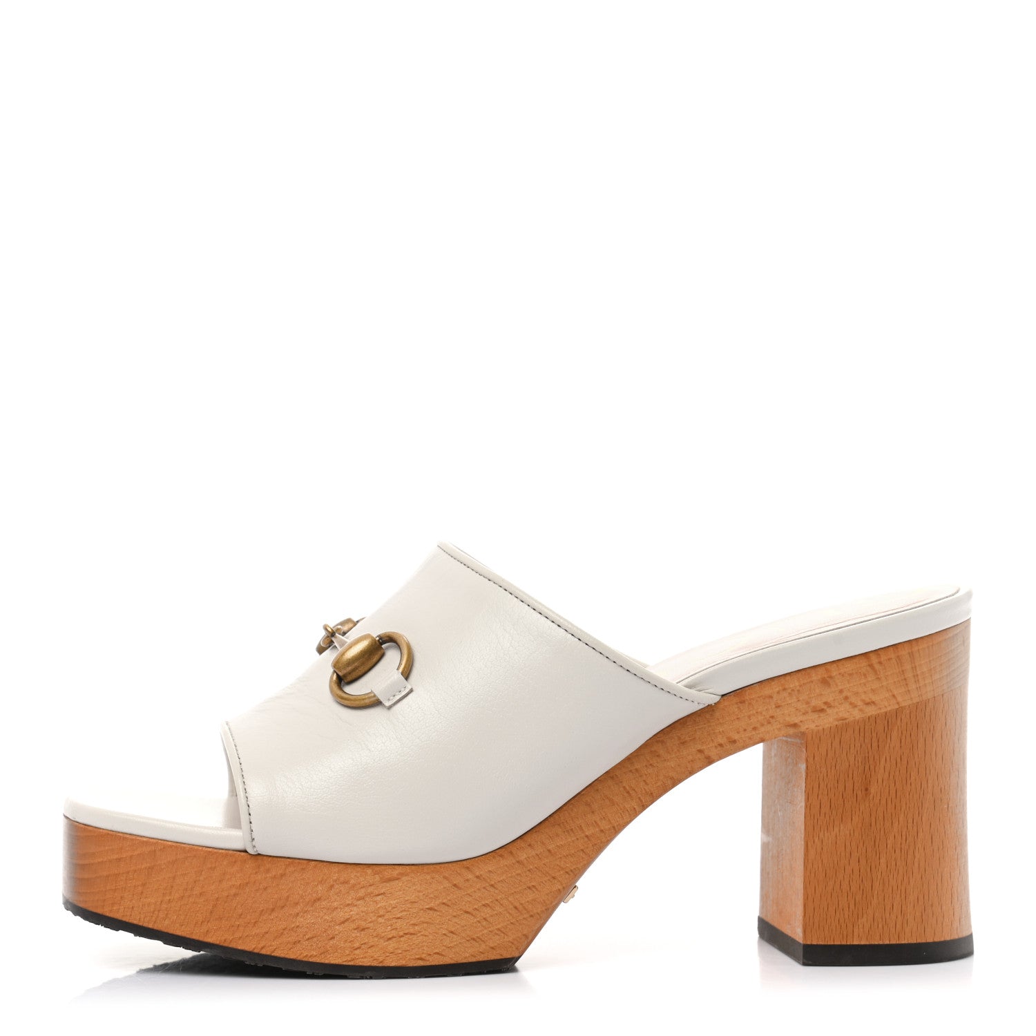 Gucci Granada Kid Houdan Platform Slide Sandals 37 Mystic White 1 of 10