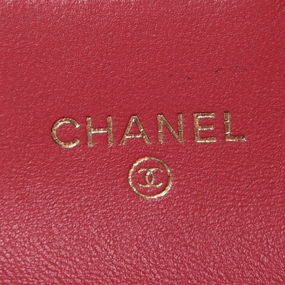 Chanel Lambskin Quilted Flap Card Holder Dark Pink 5 of 9