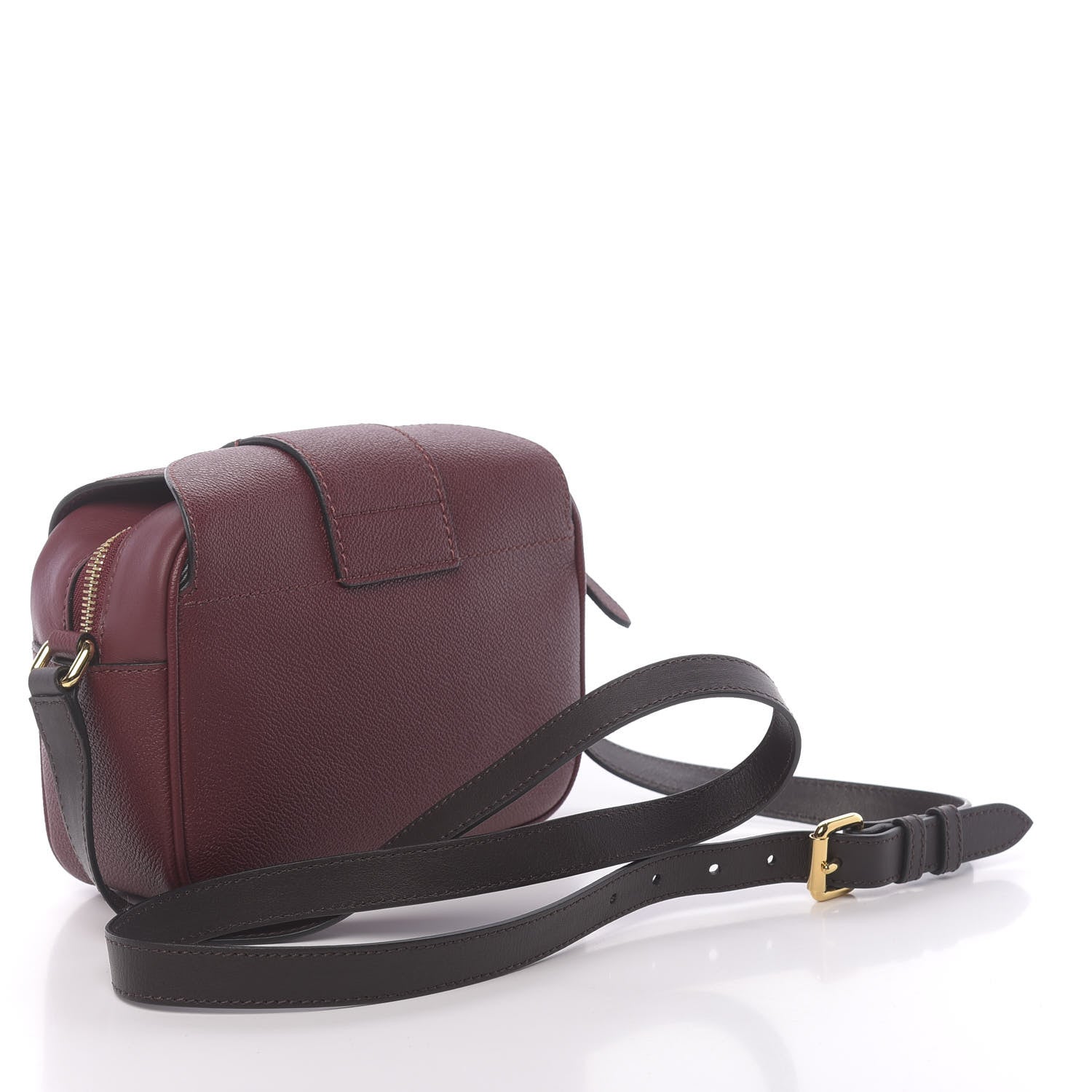 Burberry Soft Grain Calfskin Small Buckle Zip Bag Red 3 of 12