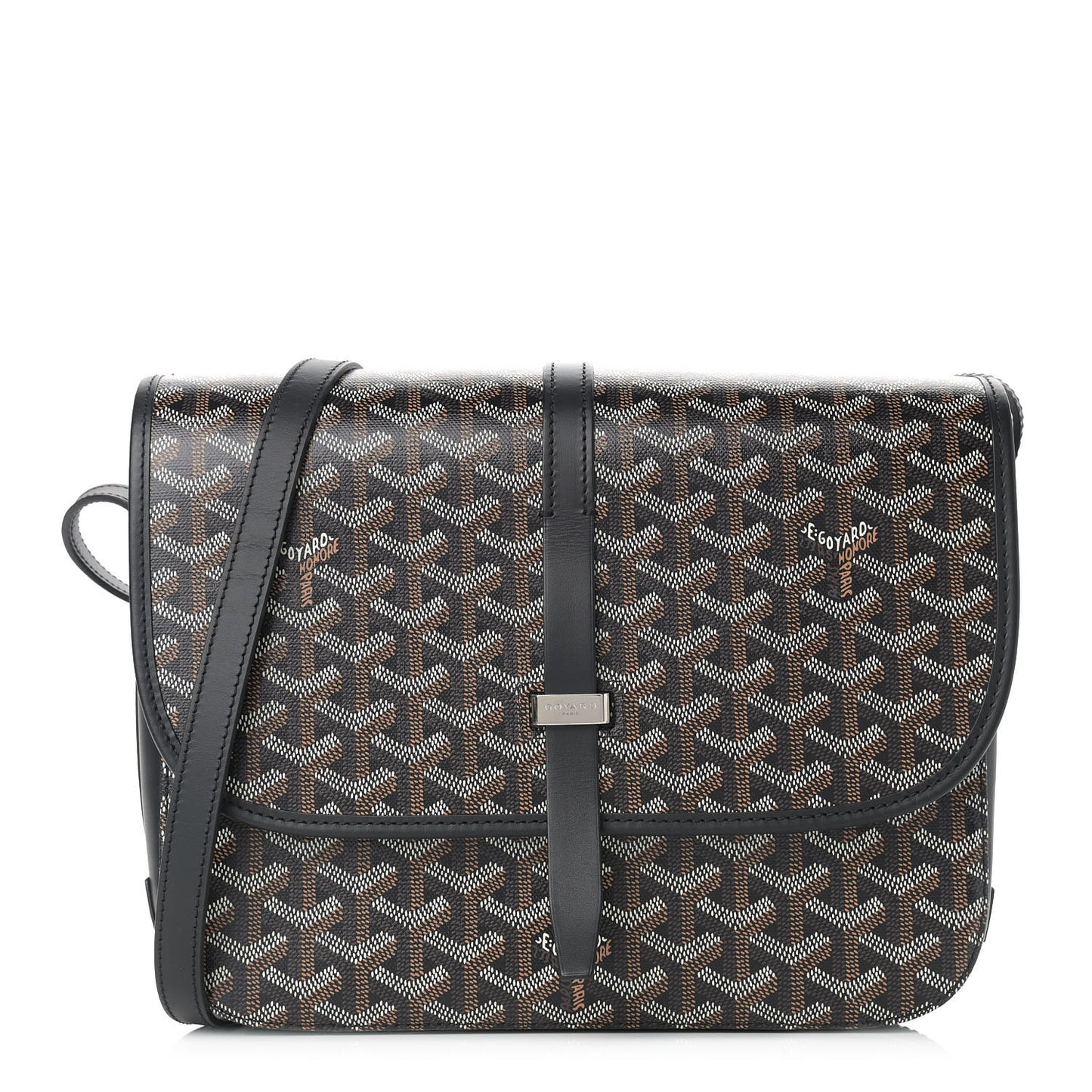 Goyardine Belvedere II MM Messenger Bag Black