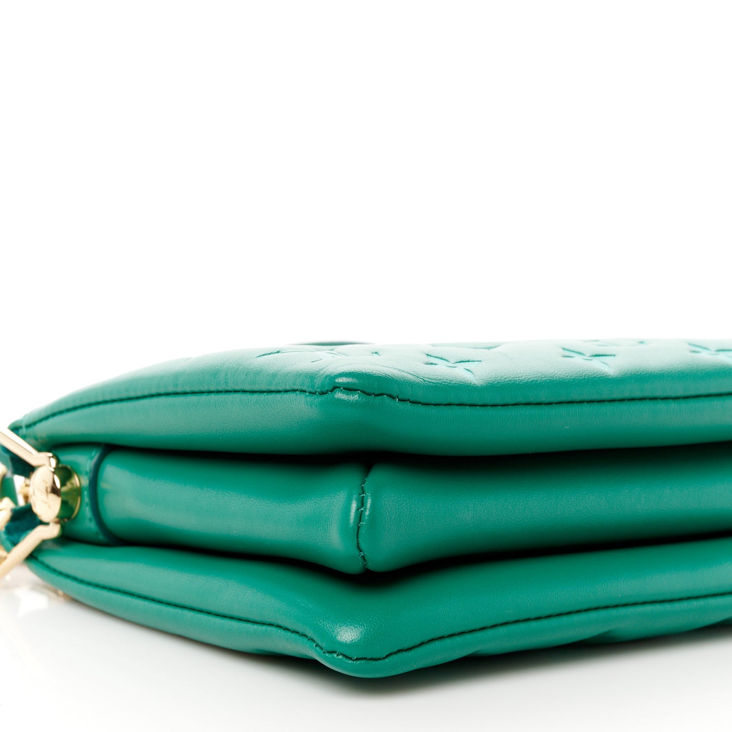 Lambskin Embossed Monogram Coussin BB Emeraude