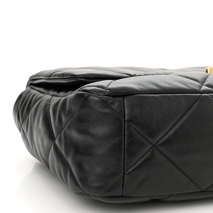 Chanel Lambskin Quilted Maxi Chanel 19 Flap Black 9 of 10
