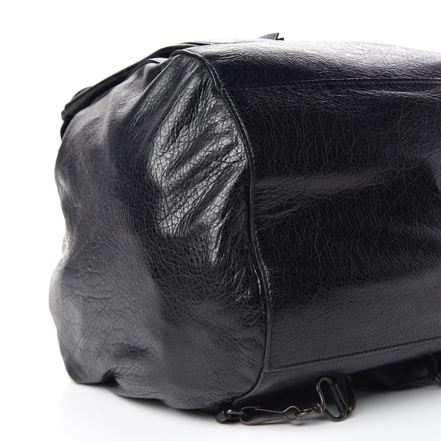 Agneau Classic Hardware Zip Traveler Backpack Black