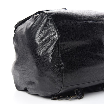 Balenciaga Agneau Classic Hardware Zip Traveler Backpack Black 5 of 9