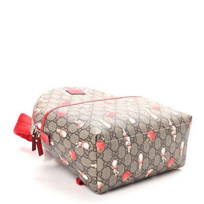 Gucci X PETER RABBIT GG Supreme Monogram Rabbit Print Childerns Backpack Red 4 of 11