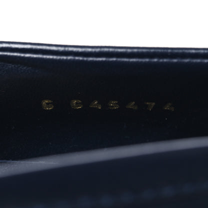 Chanel Lambskin Quilted CC Turnlock Loafers 39 Navy 10 of 11