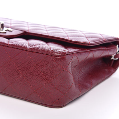 Chanel Caviar Quilted Medium Double Flap Dark Red 10 of 16