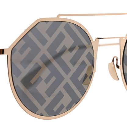 Fendi Metal Eyeline Aviator Sunglasses FF M0021/S Gold 4 of 7