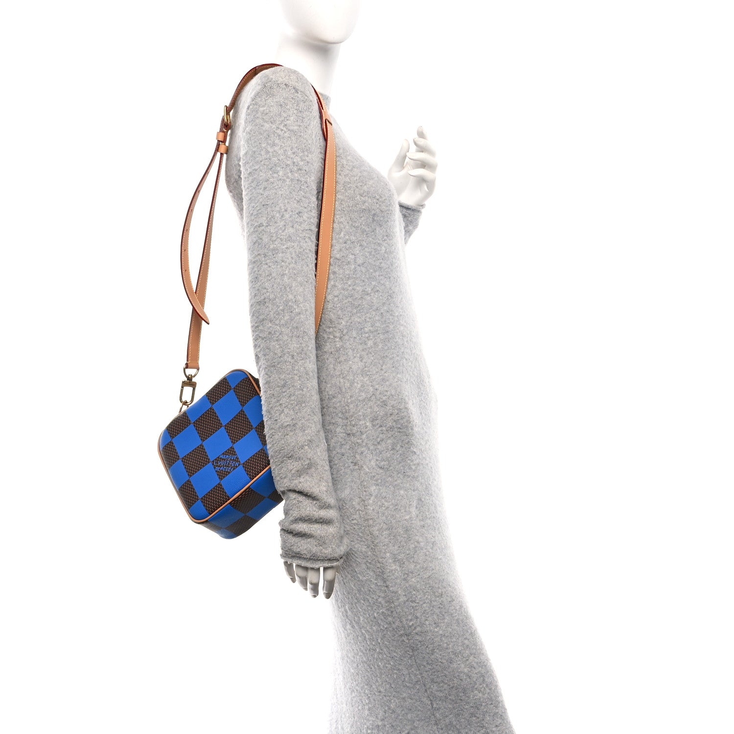 Louis Vuitton Damier Pop Chess Messenger Blue 3 of 19