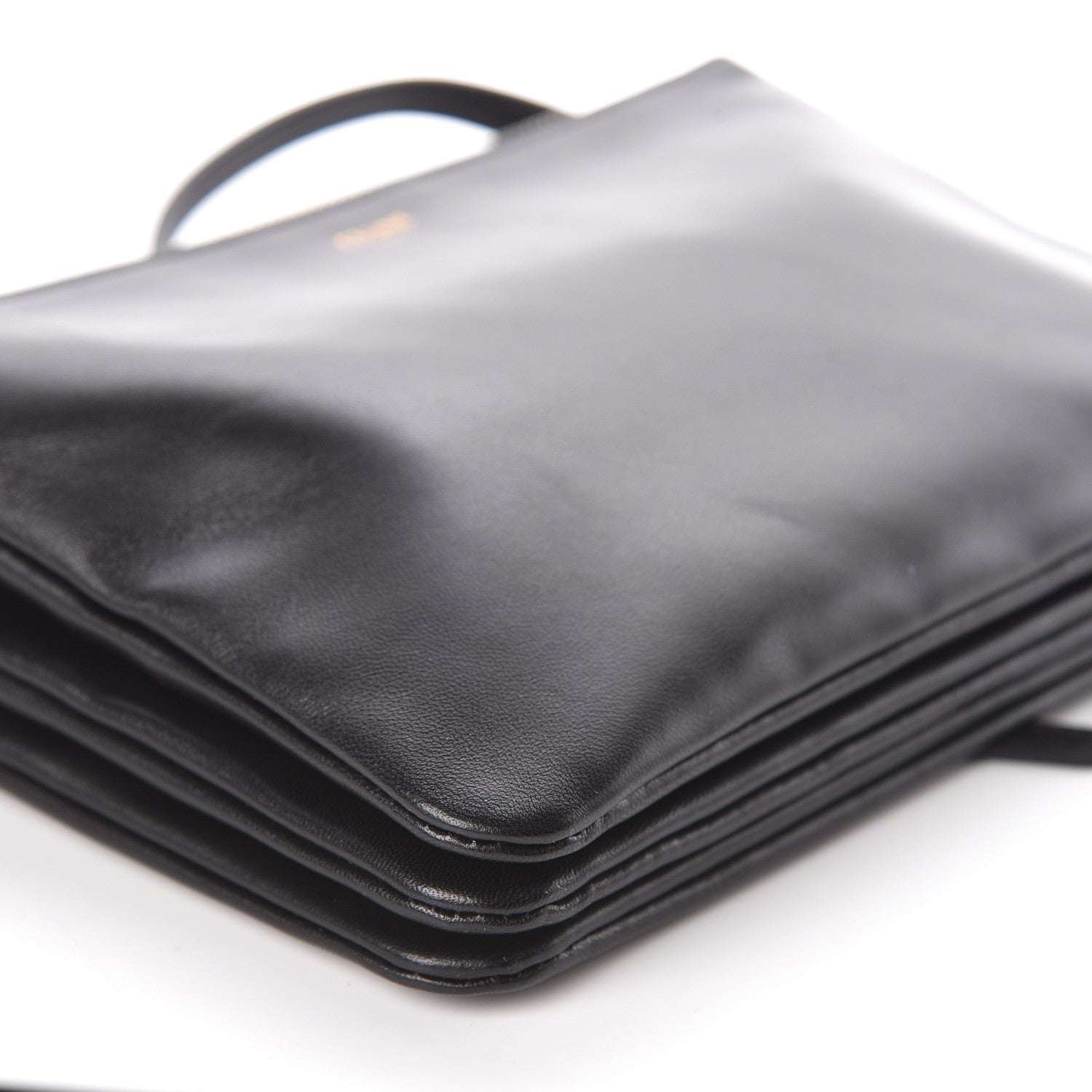 Celine Lambskin Small Trio Crossbody Bag Black 9 of 10
