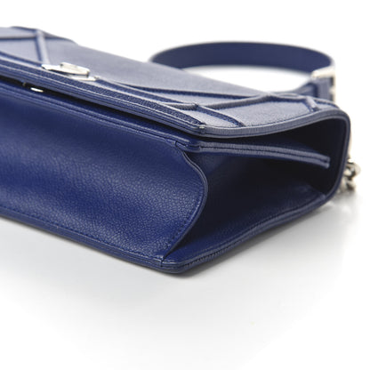 Christian Dior Grained Calfskin Small Diorama Flap Bag Bleu De Minuit 7 of 10