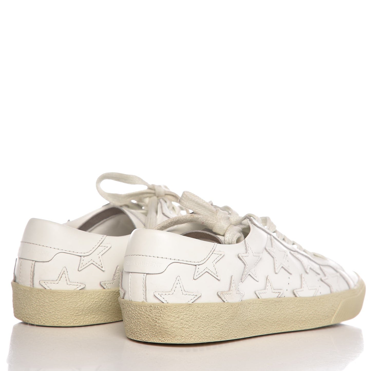 Nappa Star Court Sneakers 37.5 White
