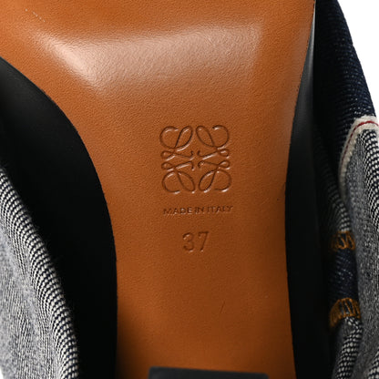 Loewe Denim Fold Over Boots 37 Black 6 of 7