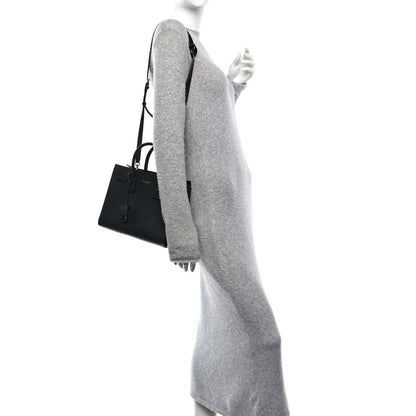 Saint Laurent Grained Calfskin Small Sac De Jour Black 2 of 11