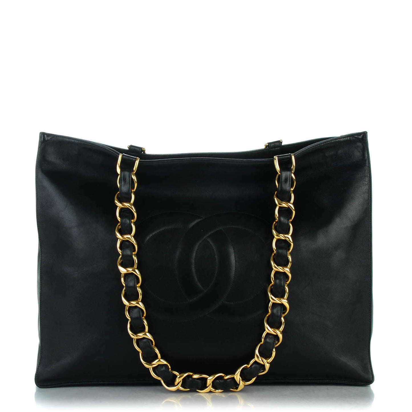 Lambskin Jumbo Shoulder Bag Black