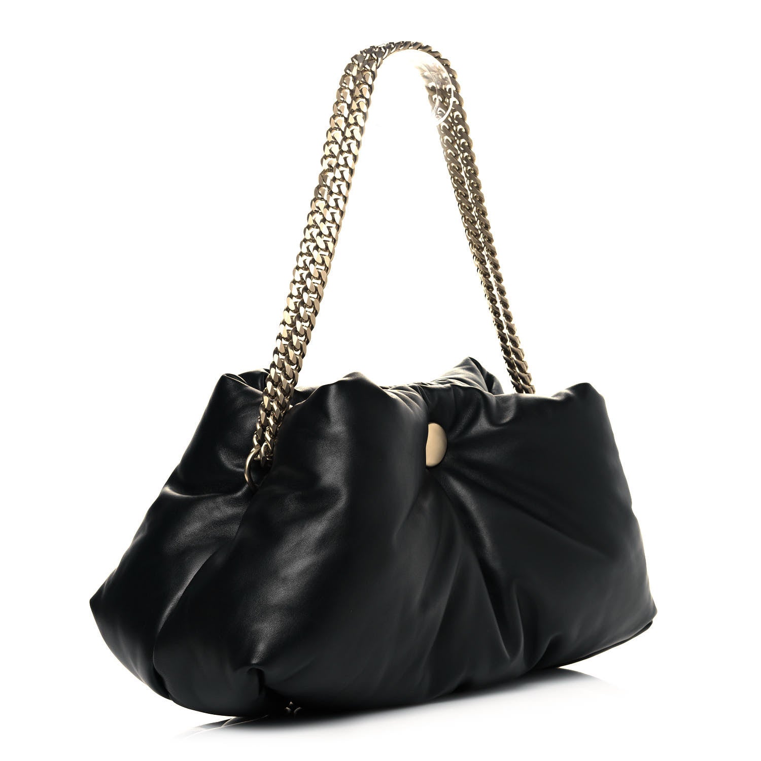 Proenza Schouler Lambskin Puffy Tobo Chain Shoulder Bag Black 3 of 10