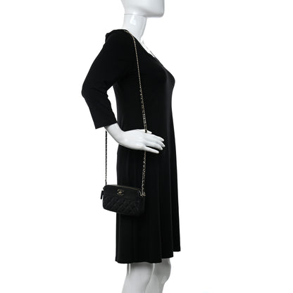 Chanel Caviar Quilted Small Vintage Mademoiselle Clutch With Chain Black 2 of 10