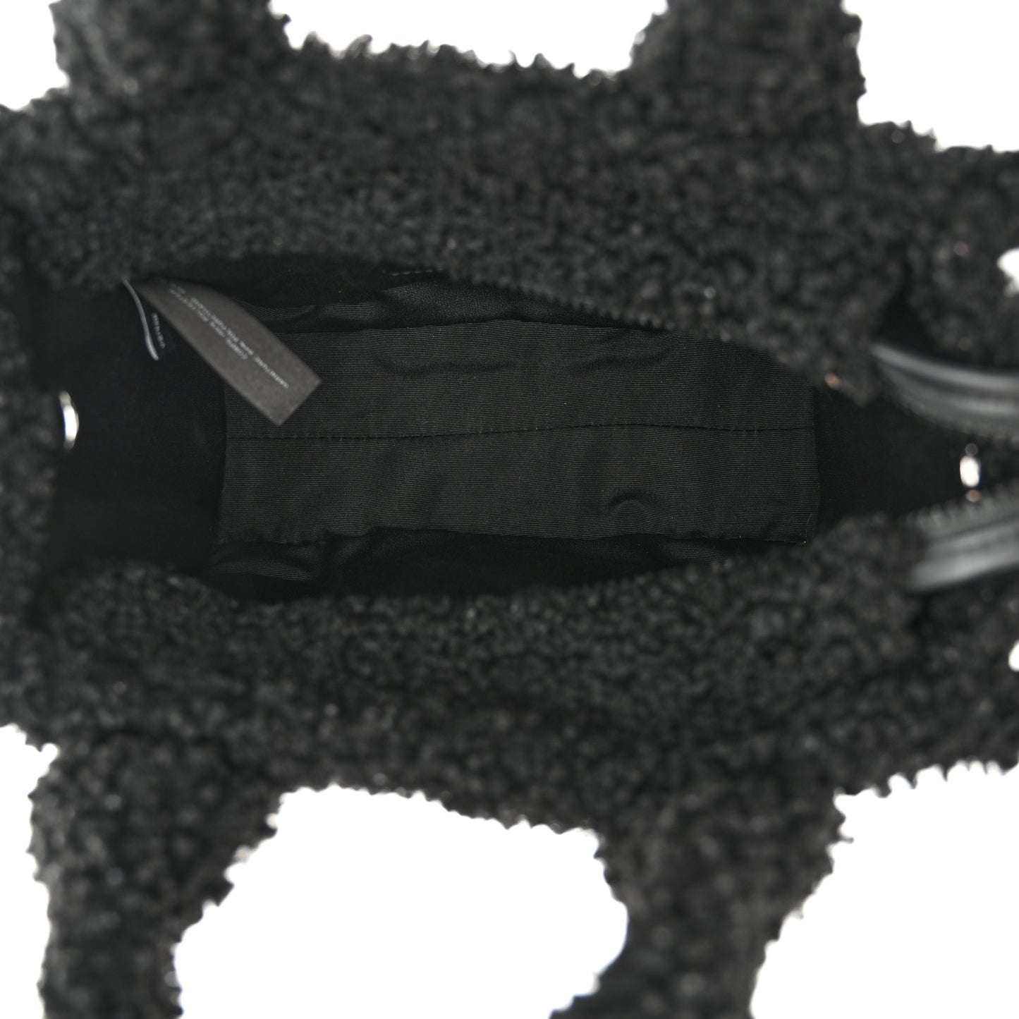 Polyester Cotton Mini The Teddy Traveler Tote Bag Black