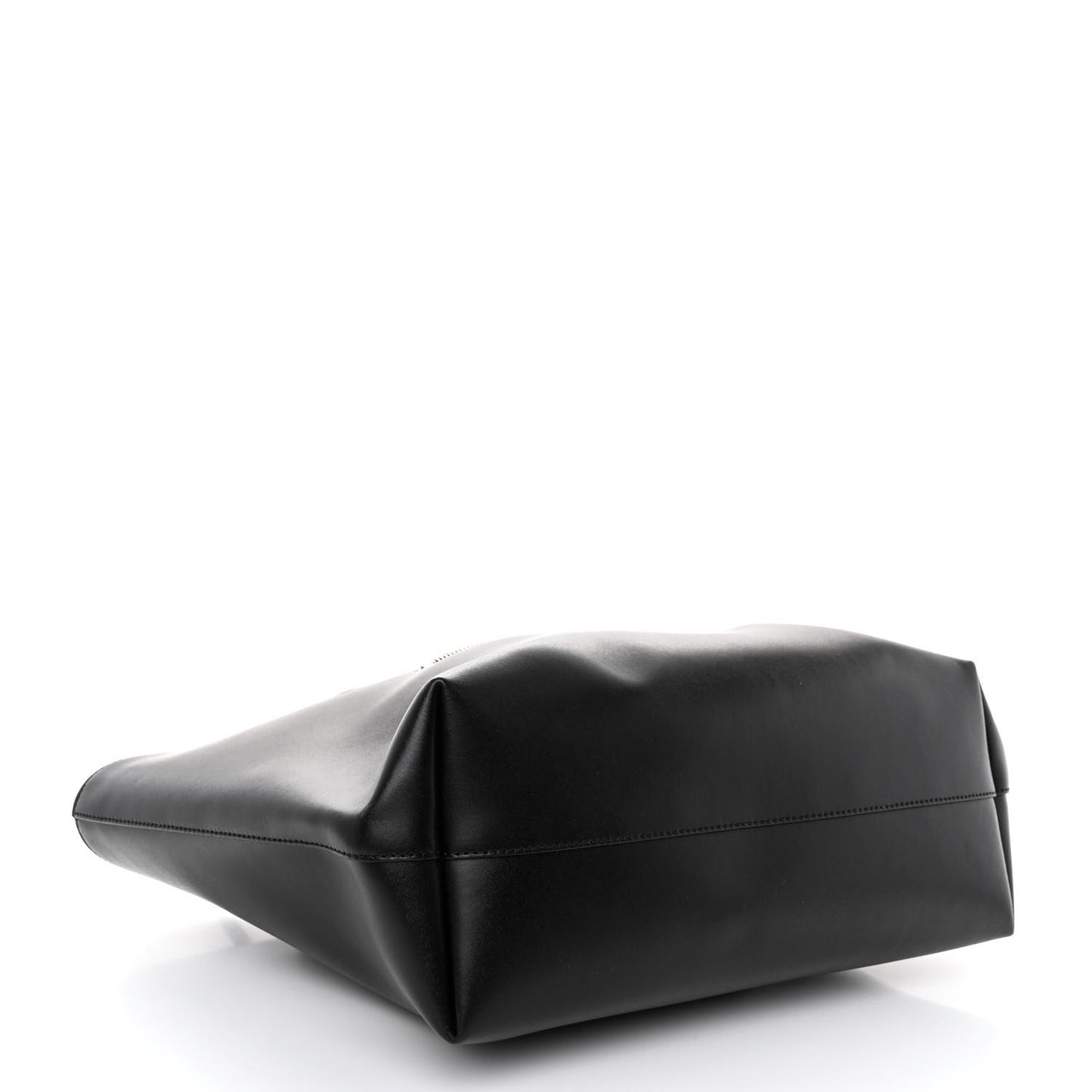 Vitello Liberty Lucido Metal Monster Eyes Medium Roll Tote Black