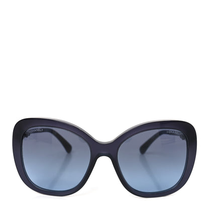 Chanel Acetate Butterfly Winter Pearl Sunglasses 5339-H Navy 2 of 7