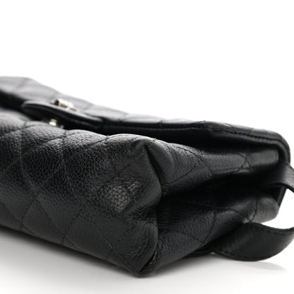 Chanel Grained Calfskin Quilted 2.55 Reissue Flap Belt Bag Clutch Black 10 of 10