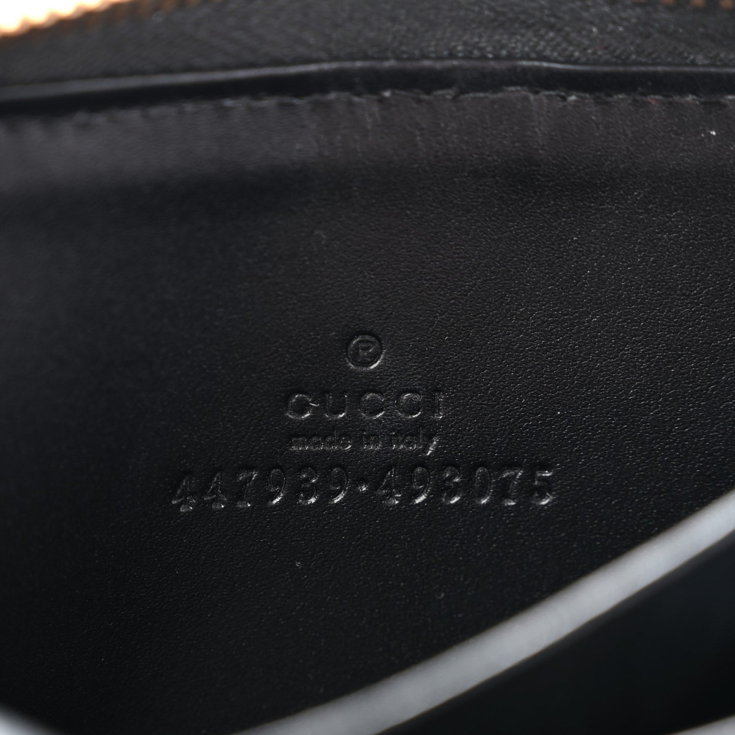 Guccissima Zip Around Card Case Black
