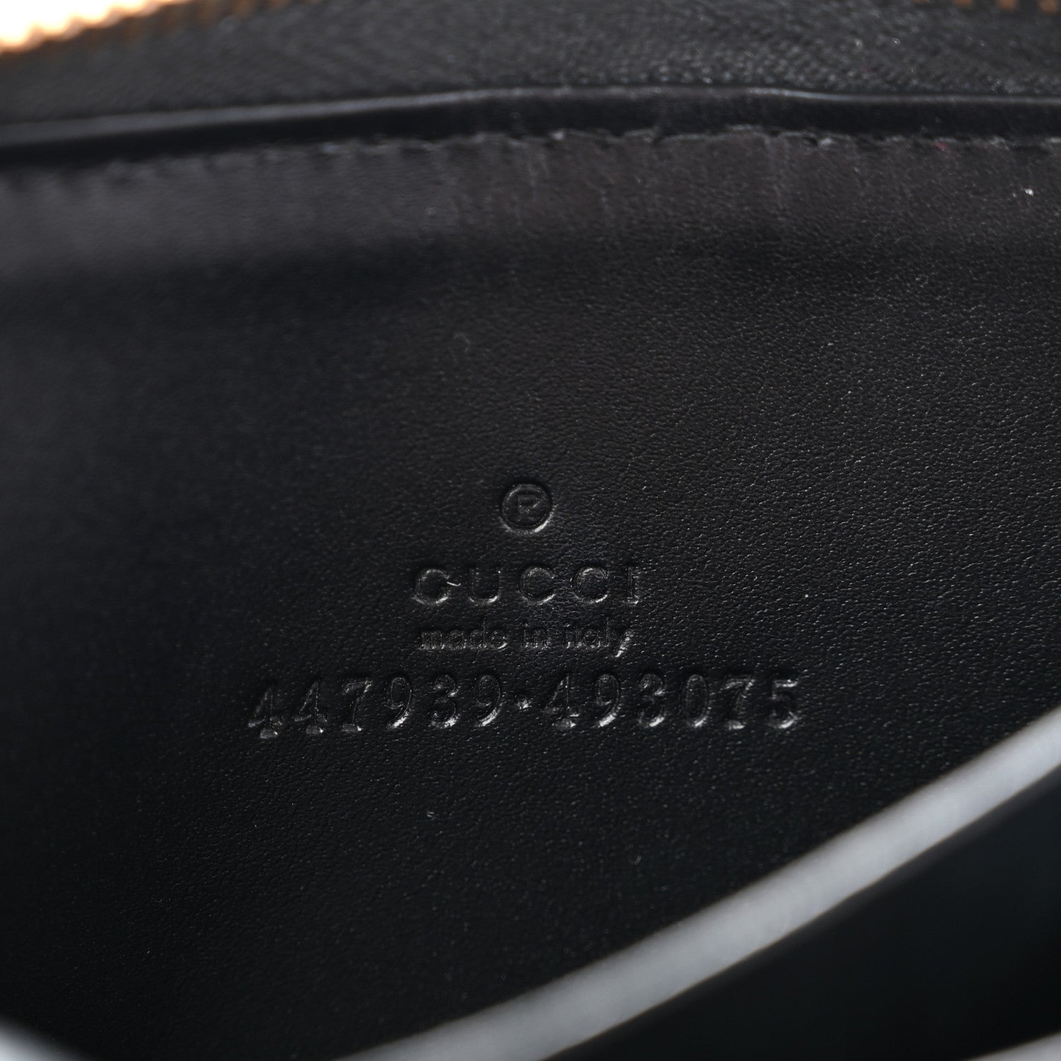 Gucci Guccissima Zip Around Card Case Black 6 of 9
