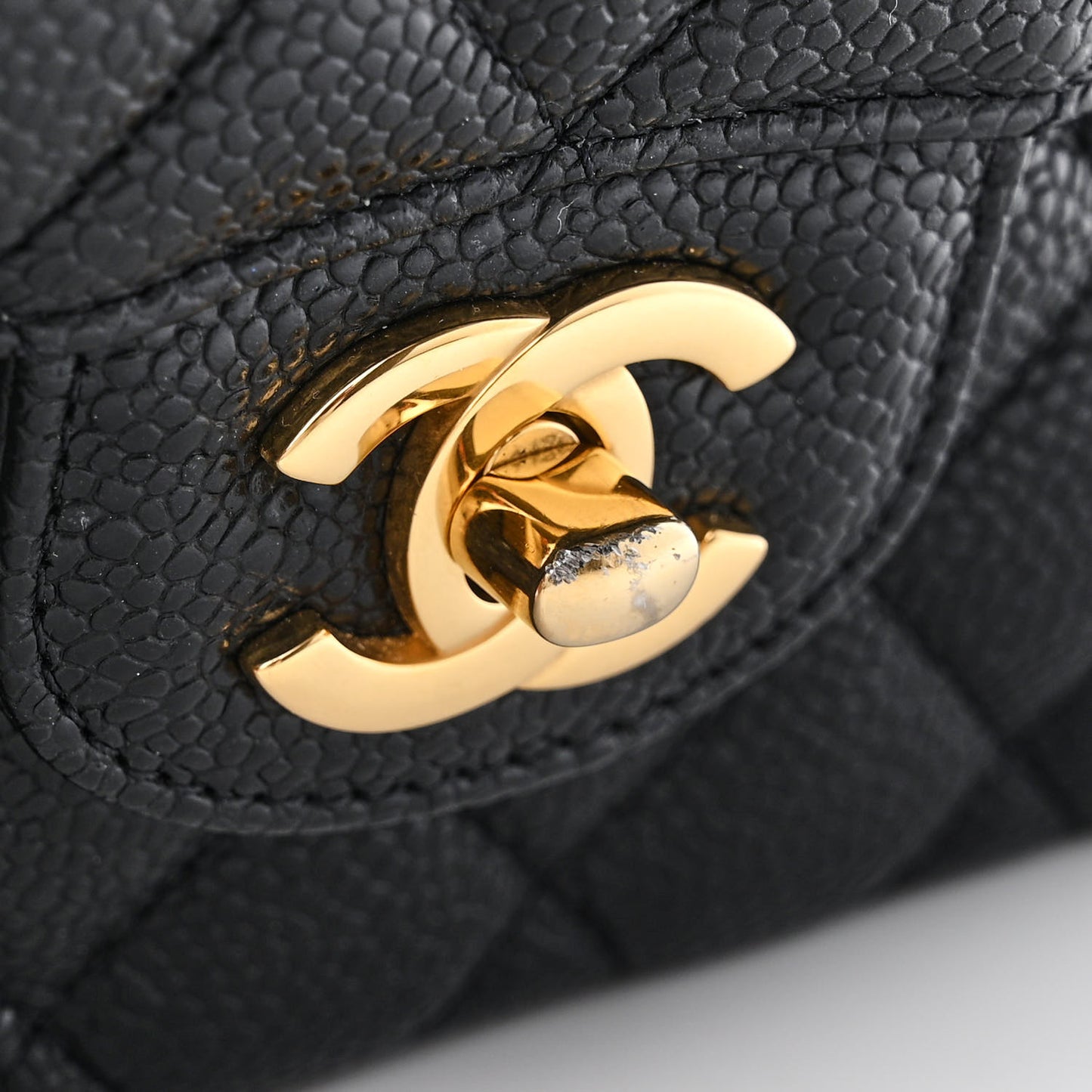 Quilted Lambskin Metal Bar Clutch Bag Black