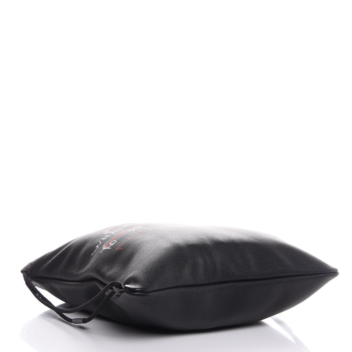 Calfskin Coco Capitan Logo Drawstring Backpack Black
