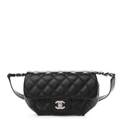Chanel Calfskin Quilted CC Uniform Flap Belt Bag Black 1 of 9