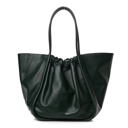 Proenza Schouler Calfskin XL Ruched Tote Petrol Green 1 of 9