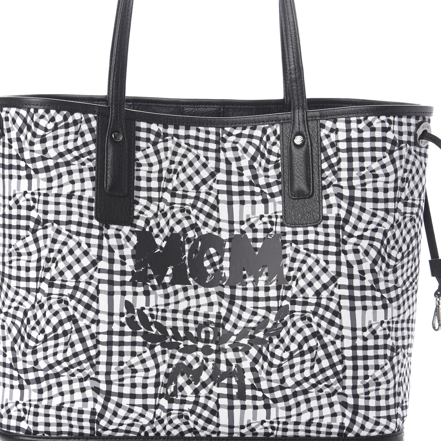 MCM Visetos Medium Liz Reversible Shopper Tote Black 14 of 15