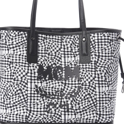 MCM Visetos Medium Liz Reversible Shopper Tote Black 14 of 15