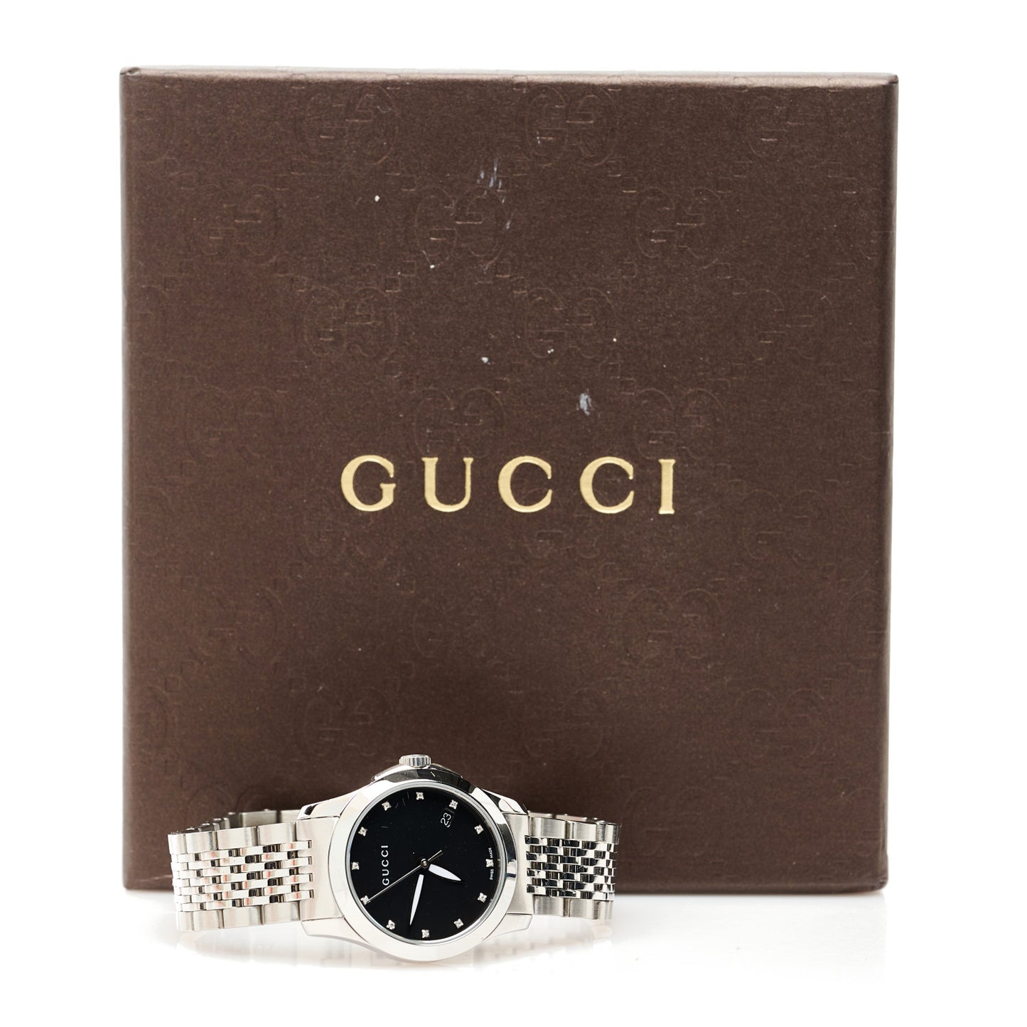 Stainless Steel Diamond 27mm G-Timeless Quartz Watch Black