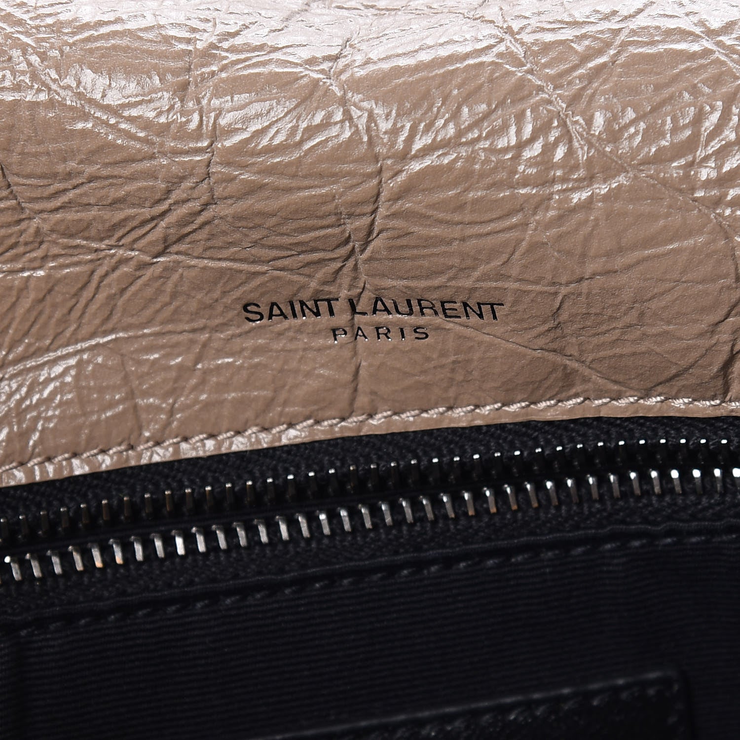 Saint Laurent Crinkled Calfskin Matelasse Monogram Medium Niki Chain Satchel Light Taupe 9 of 9