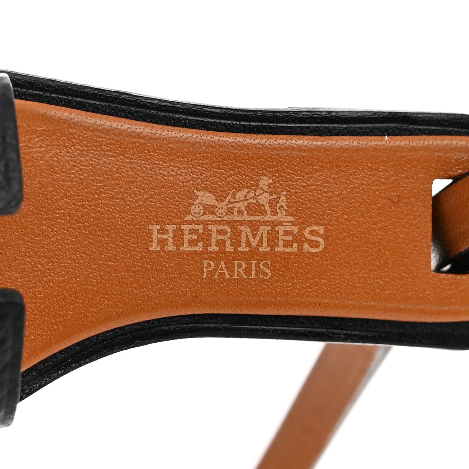Hermes Epsom Butler Calfskin Hunter Oran Nano Bag Charm Black 3 of 4