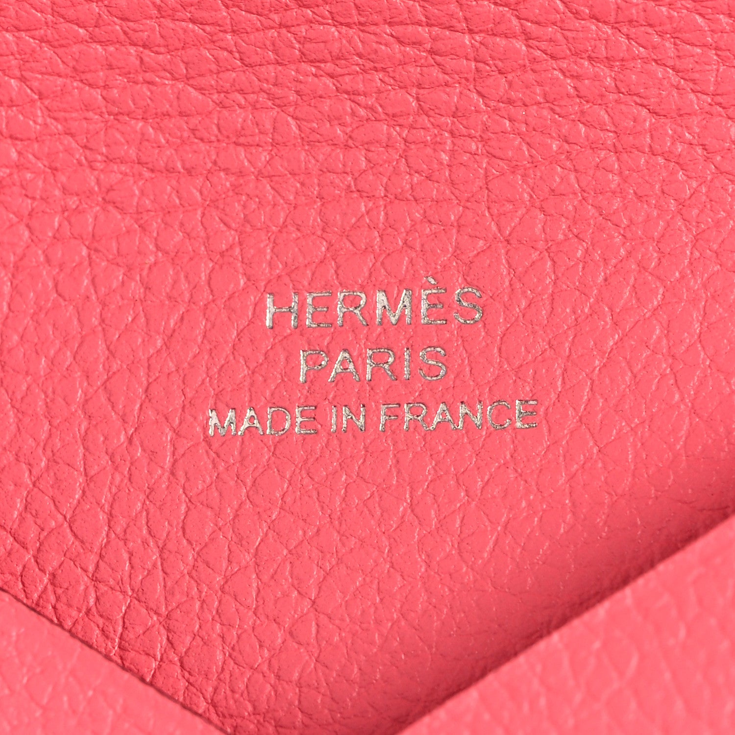 Hermes Evercolor Calvi Card Case Rose Azalee 7 of 10