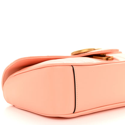 Gucci Calfskin Vertical Ring Matelasse Small GG Marmont Shoulder Bag Peachy Chic 9 of 11