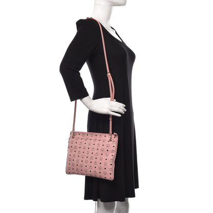 MCM Visetos Medium Crossbody Pouch Soft Pink 2 of 12