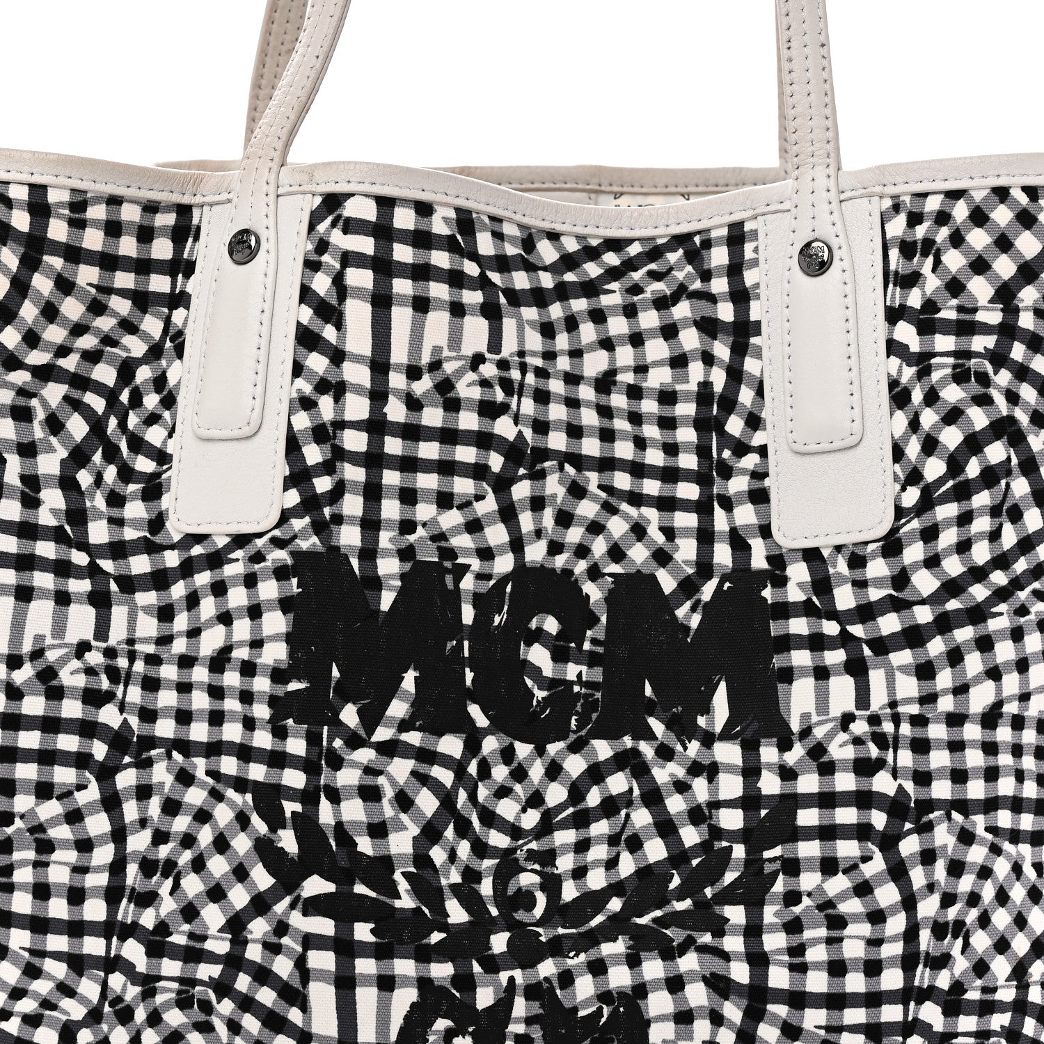 MCM Visetos Medium Liz Reversible Shopper Tote White 11 of 16